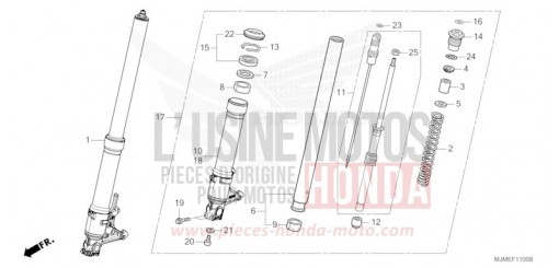 FRONT FORK VFR800XF de 2015